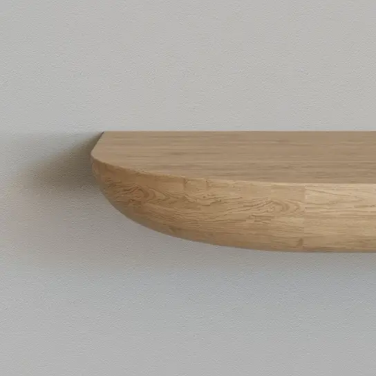 Wandplank dubbel rond - Eiken - 25 mm dik Hete Deal